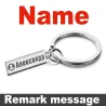 Anti-lost keychain - with customized name / phone number - stainless steelKeyrings