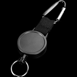 Schlüsselanhänger mit einziehbarem Drahtseil - diebstahlsicher - 80cm