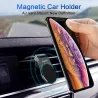 Magnetisk telefonhållare - för bil - med klämma - för 3,5 "- 7" Smartphones