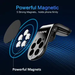 Magnetisk telefonhållare - för bil - med klämma - för 3,5 "- 7" Smartphones