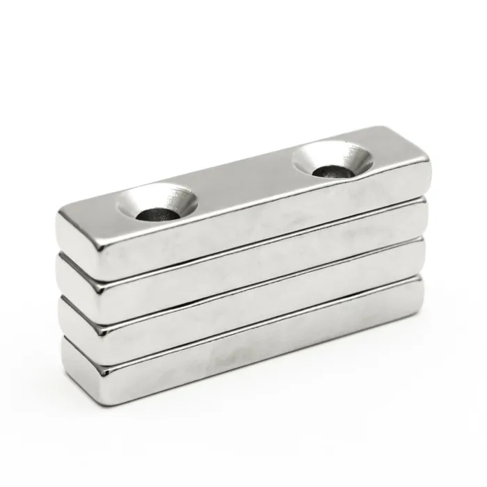 N35N35 block magnets - double holes - 40 * 10 * 5mm