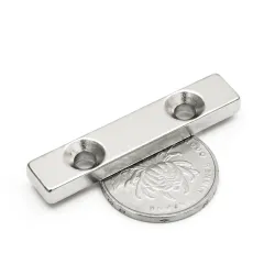 N35 - neodymium magnet - rectangular - with double 5mm holes - 50 * 10 * 5mm - 3 piecesN35