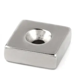 N35 - neodymium magnet - square - with 7mm hole - 30 * 30 * 10mm