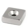 N35 - magnes neodymowy - kwadratowy - z otworem 7mm - 30 * 30 * 10mmN35