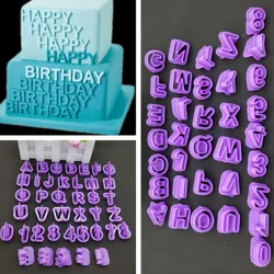 Alphabet / Zahlen / Symbole - Backform - 40 Stück