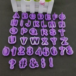 Alfabet / cyfry / symbole - forma do pieczenia - 40 sztukPieczenie