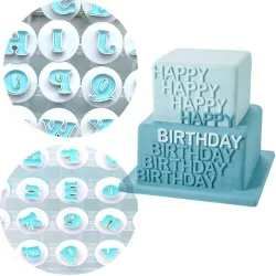 Alphabet / numbers / symbols - baking mold - 40 piecesBakeware