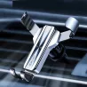 Support de téléphone à gravité - pour bouche d'aération de voiture - support 3 points - avec verrouillage de sécurité