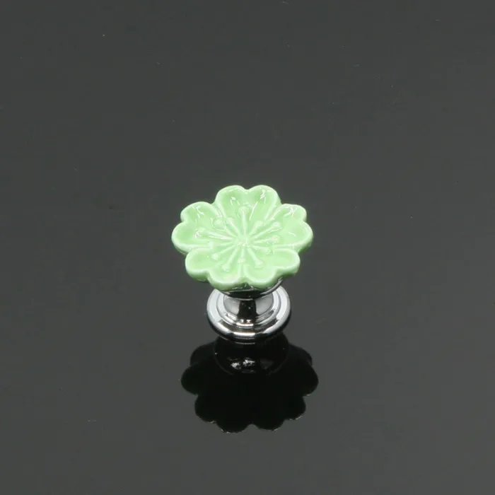 Orchid shaped furniture knobs - handles - ceramic