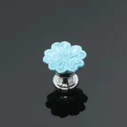 Orchid shaped knobs - ceramic - cabinets / cupboards / handles