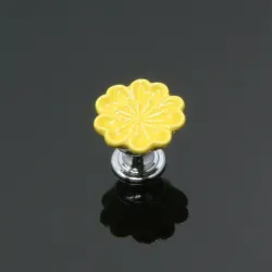 Orchid shaped knobs - ceramic - cabinets / cupboards / handles