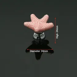 Starfish shaped furniture knobs - ceramic handles