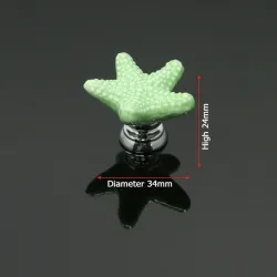 Starfish shaped furniture knobs - ceramic handles