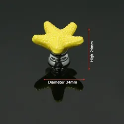 Starfish shaped furniture knobs - ceramic handles
