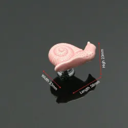 Snail shaped knob - ceramic - cabinet / handles / cupboard
