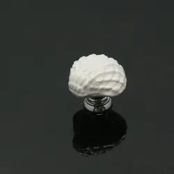 Seashell shaped furniture knobs - ceramic handles