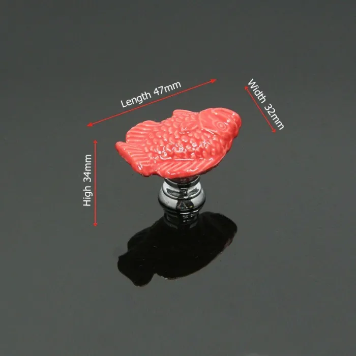 MueblesCartoon fish shaped knob - ceramic - cabinets / handles / cupboards