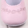 Lederschuhe - mit Blumenmuster - für Neugeborene / Babys