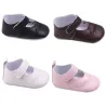 Lederschuhe - mit Blumenmuster - für Neugeborene / Babys