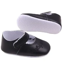 Lederschuhe - mit Blumenmuster - für Neugeborene / Babys