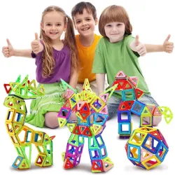 Mini magnetische bouwstenen - bouwset - kunststofConstructie