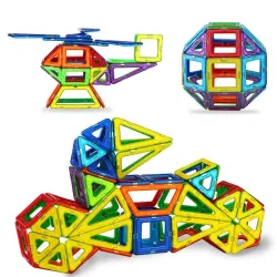 Mini magnetische bouwstenen - bouwset - kunststofConstructie