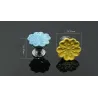 Orchid shaped knobs - ceramic - cabinets / cupboards / handles