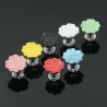 Orchid shaped furniture knobs - handles - ceramicFurniture