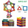 Mini magnetic building blocks - construction set - 50 pieces