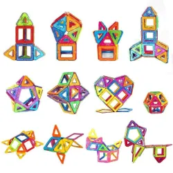 Mini magnetic building blocks - construction set - 50 pieces