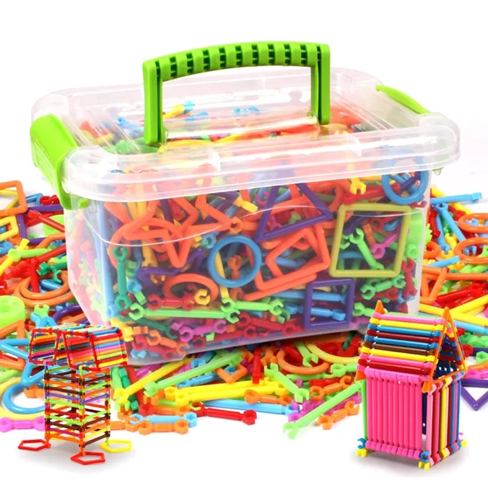Plastic building blocks - sticks - creative construction toy - 500 pieces