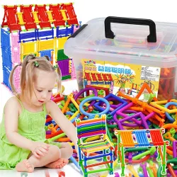 Plastic building blocks - sticks - creative construction toy - 500 pieces