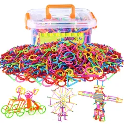 Plastic building blocks - sticks - creative construction toy - 500 pieces