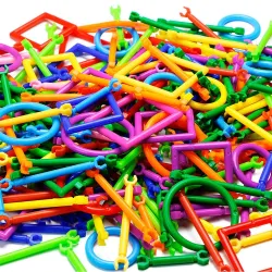 Plastic building blocks - sticks - creative construction toy - 500 pieces