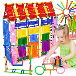 Plastic building blocks - sticks - creative construction toy - 500 pieces