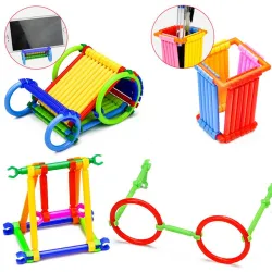 Plastic building blocks - sticks - creative construction toy - 500 pieces