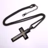 Cross with prayers - necklace - stainless steel