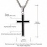 CollaresPendant cross and chain - stainless steel - black and gold color - unisex  - gift