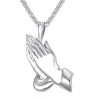 Necklace - praying hands - unisex - giftR - 22 Inch