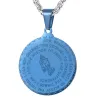 Medallion and chain - praying hands - gold in color - unisex - gift