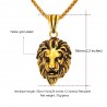 CollaresNecklace with lion charm - unisex - gold color - stainless steel - giftt