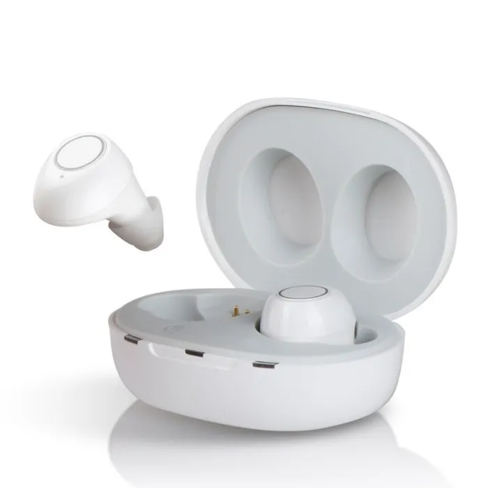 Appareil auditif invisible - rechargeable par USB - avec boîtier de charge