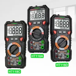 HT118 - professionele digitale multimeter - 6000 counts - 1000V / AC / DC / Ohm / Hz NCV Live C/F / spanningsmeterMultimeters