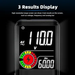 Digitale multimeter - 9999 counts - DC / AC / Ohm / NCV / Hz / spanningvoerende draadtester - LCD-kleurendisplayMultimeters