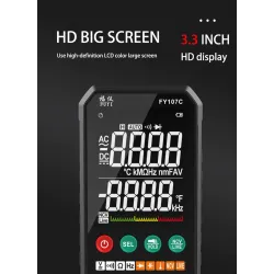 Digital multimeter - 6000 counts - RMS AC DC NCV transistor - capacitor - temperature / voltage smart meter