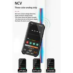 Digital multimeter - 6000 counts - RMS AC DC NCV transistor - capacitor - temperature / voltage smart meter