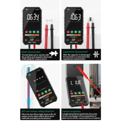 Digitale multimeter - 6000 counts - RMS AC DC NCV transistor - condensator - temperatuur/spanning slimme meterMultimeters