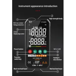 Digitale multimeter - 6000 counts - RMS AC DC NCV transistor - condensator - temperatuur/spanning slimme meterMultimeters