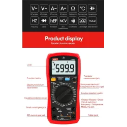 UNI-T digital multimeter - also manual -frequency - capacitance - temperature