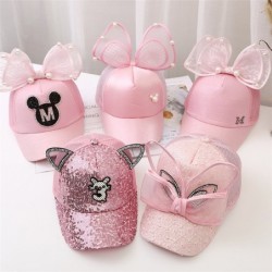 Big bow cartoon baseball caps for girls - bunnies ears - ideal for sun protection